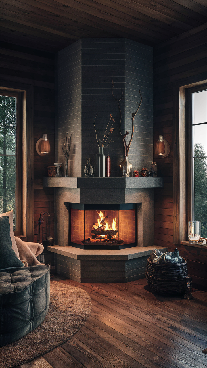 30 Corner Fireplace Ideas – Cozy Spots to Warm Your Home – ComfyTips