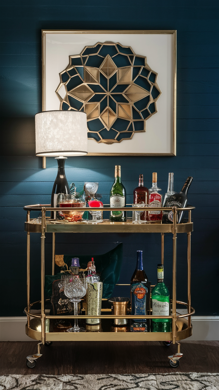 30 Bar Cart Decor Ideas to Elevate Your Home Entertaining Space – ComfyTips