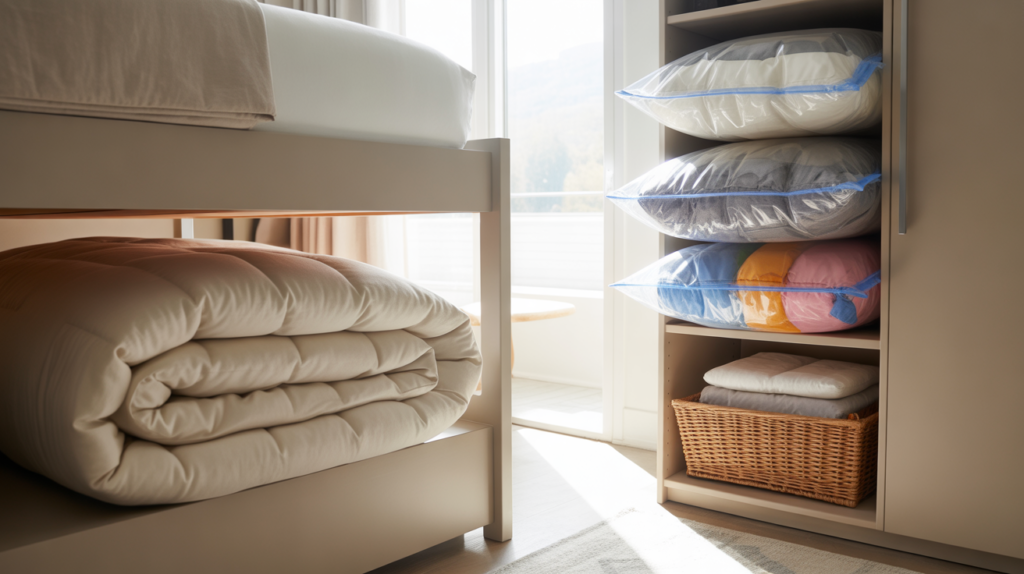 24 Duvet Storage Solutions That Keep Bulky Bedding Clean and Organized ...