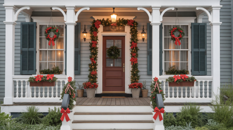 25 Front Porch Christmas Decor Ideas
