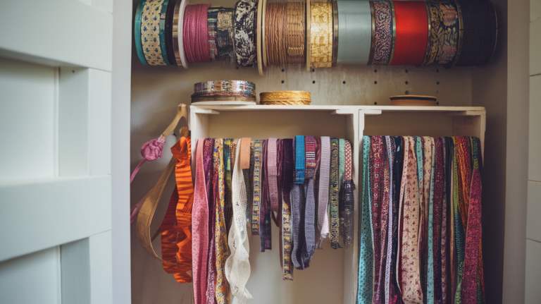 19 Ribbon Storage Ideas That Stop Tangles & Make Crafting So Much Easier