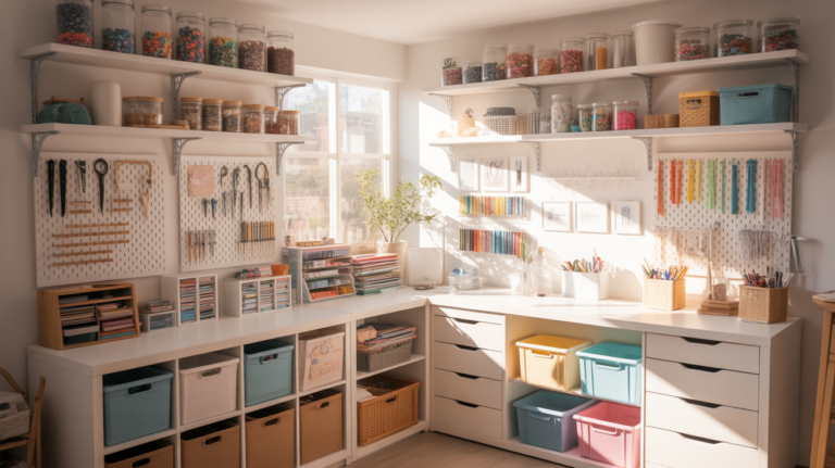 21 Craft Room Storage Ideas That Organize Supplies and Boost Creativity