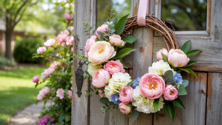 22 DIY Spring Wreaths for Front Door Ideas That Instantly Boost Curb Appeal