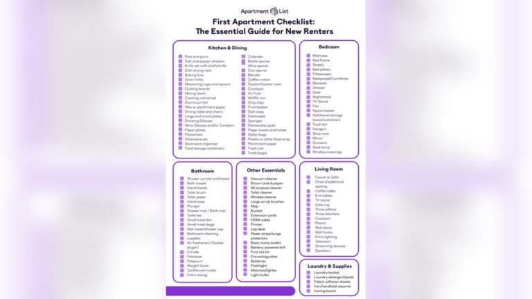 20 Overlooked Essentials For Your First Apartment (Checklist): Must-Have Items