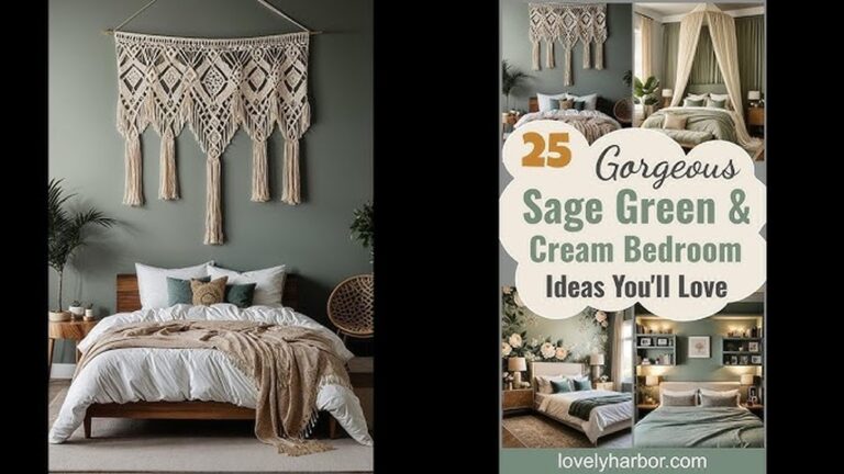 25 Gorgeous Sage Green & Cream Bedroom Ideas You’ll Love: Stunning Designs